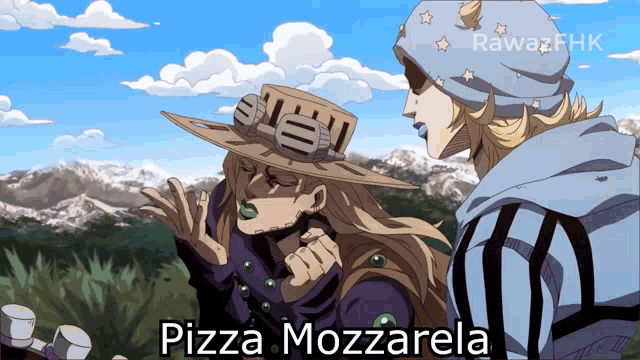 pizza-mozzarela-jojos-bizarre-adventure