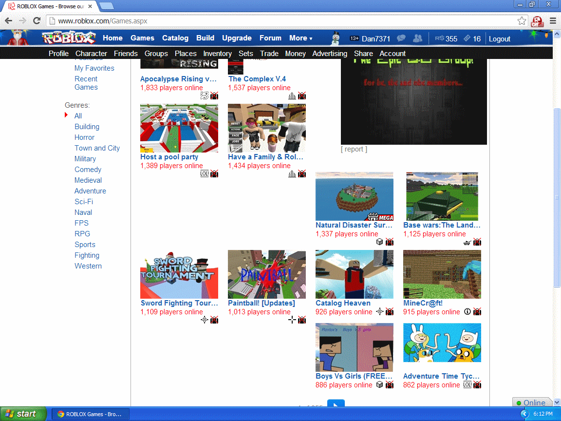 The most forgotten page on the roblox website (Still looks like 2012  Roblox) 