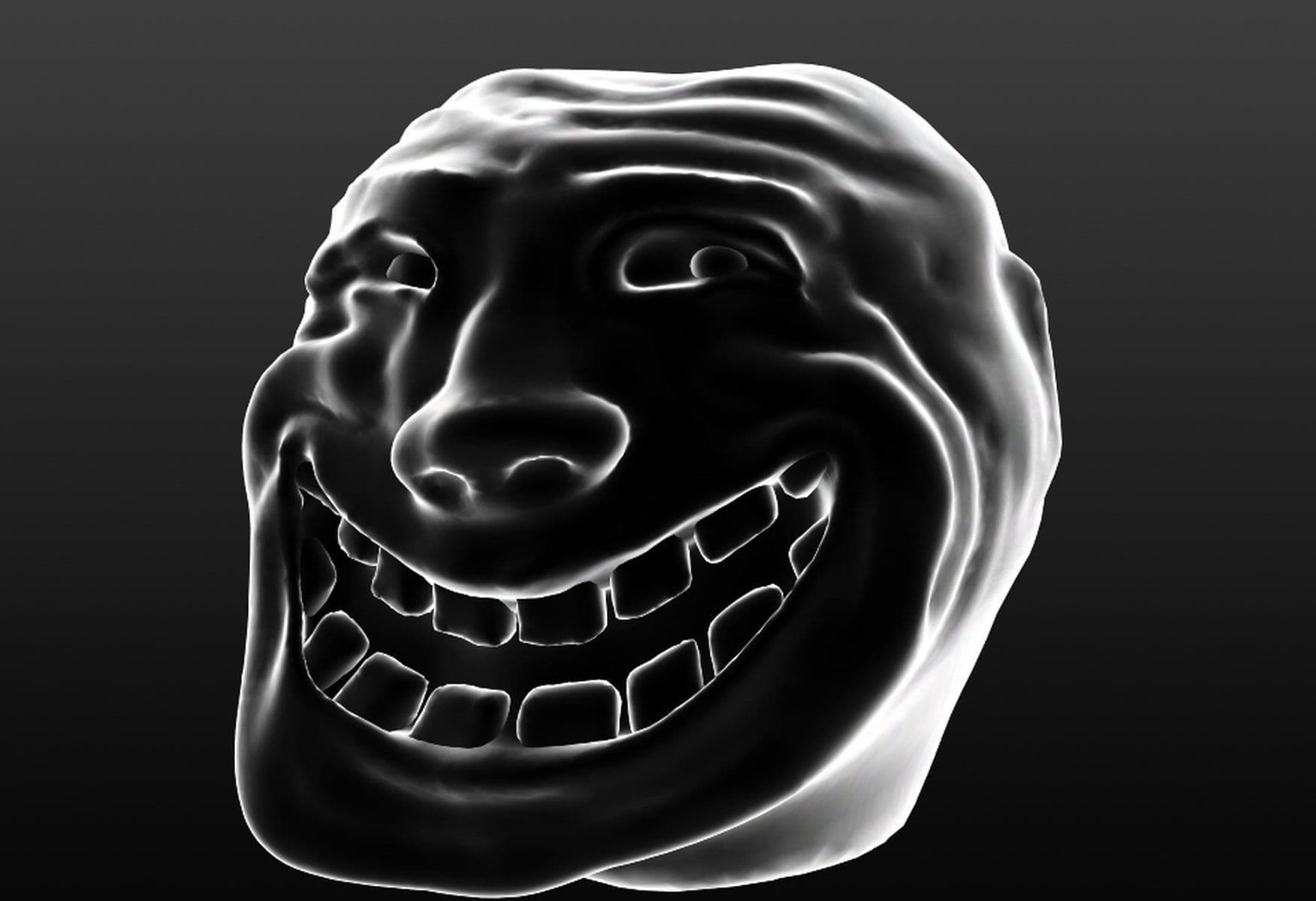 Trollge. Trollface. Trollface в 3д. Модель Trollface.