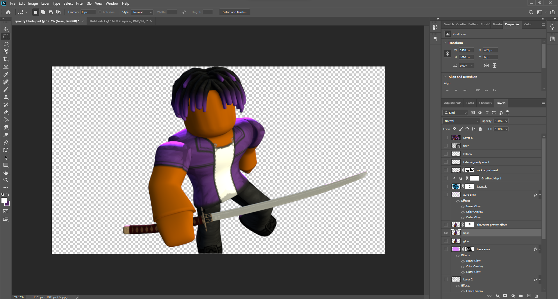 Gravity katana user gfx Art Arcane Odyssey