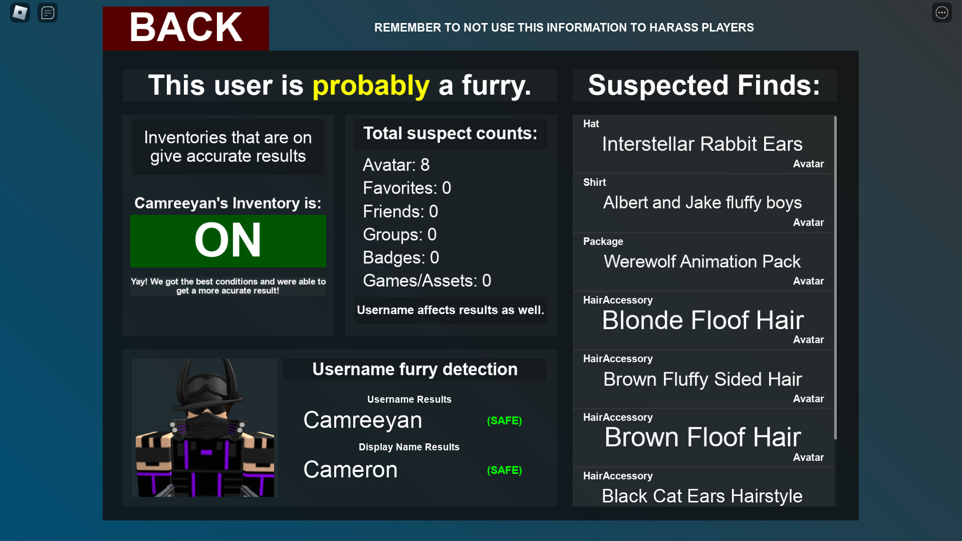 ROBLOX FURRY DETECTOR 