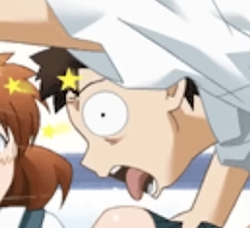 Shinji gets kicked in the nuts