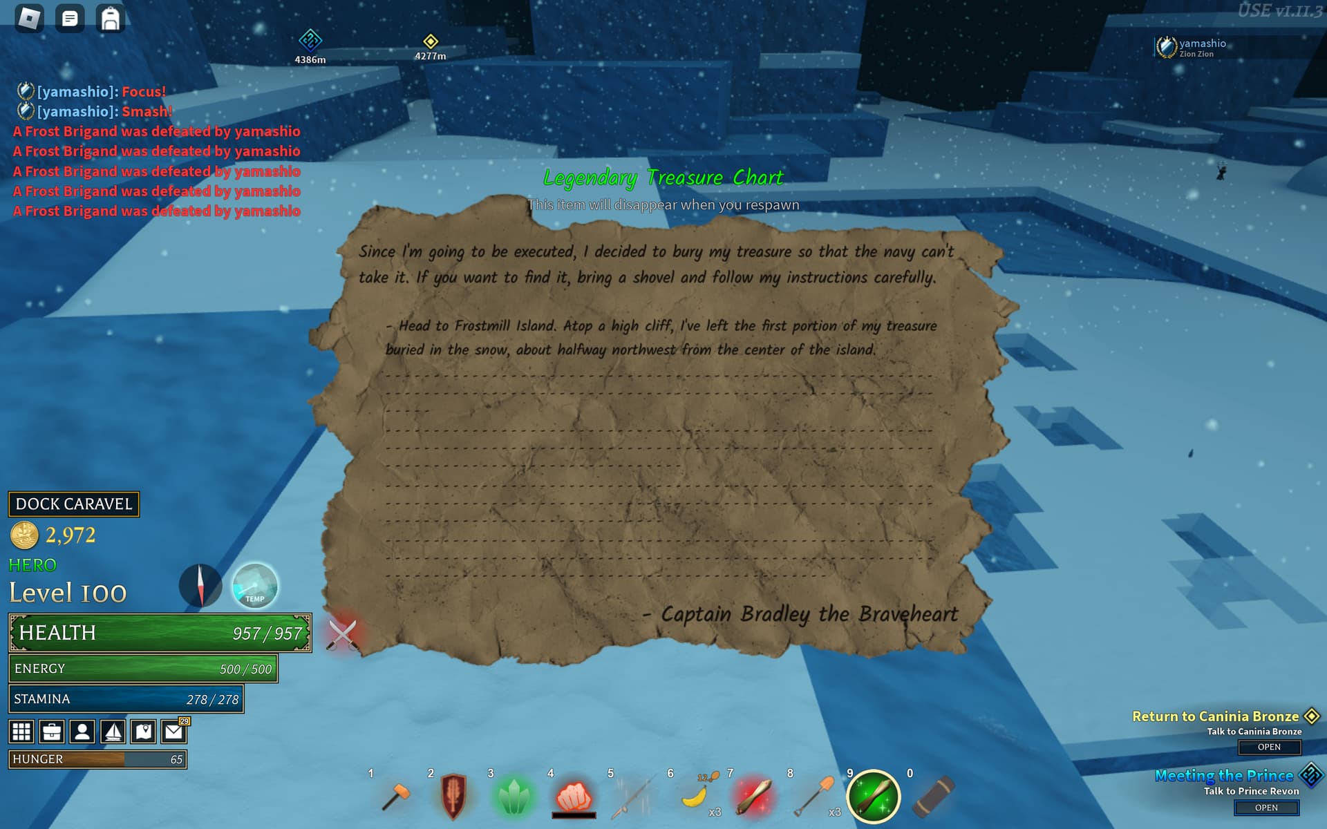 This treasure chart in frostmill made me search for 2 hrs yet still can't  find it - Exploring - Arcane Odyssey