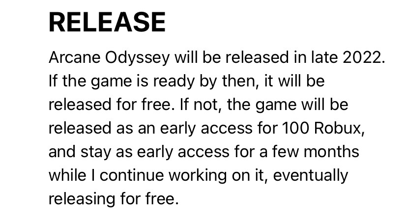 So, when is Arcane Odyssey releasing? 