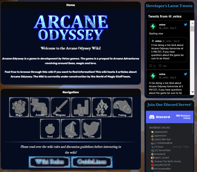 Magics, Arcane Odyssey Wiki