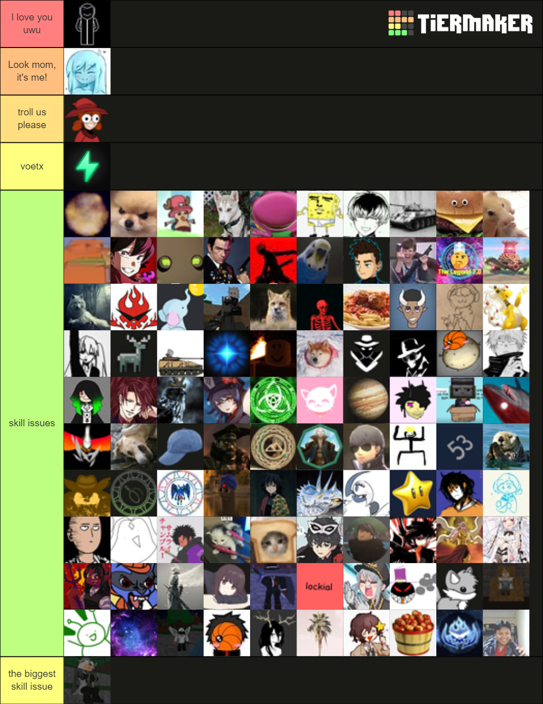 Create a The Rake Tier List - TierMaker