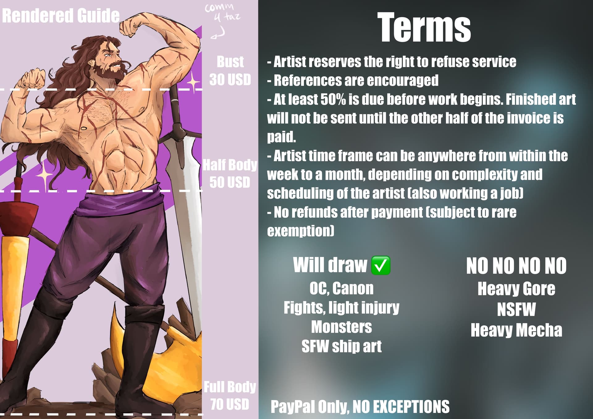 Art Commissions (USD) - Off Topic - Arcane Odyssey
